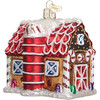 Old World Christmas Blown Glass Ornament for Christmas Tree, Gingerbread Barn