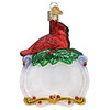 Old World Christmas Glass Blown Ornament, Memorial Cardinal, 4.25" (With OWC Gift Box)
