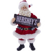 Kurt Adler Fabriche Tabletop Christmas Figurine, Officially Licensed Santa with Hershey Bars, 10"