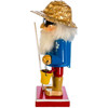 Kurt Adler Wooden Holiday Nutcracker Figurine, Surfer Santa, 8in