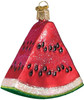 Old World Christmas Glass Blown Ornament, Watermelon Wedge, 3.25" (With OWC Gift Box)
