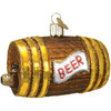 Old World Christmas Glass Blown Ornament for Christmas Tree, Beer Keg