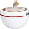 Old World Christmas Glass Blown Ornament, Cappucino, 3.25" (With OWC Gift Box)