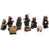 Kurt Adler Resin Christmas Nativity Figurines, Bears (Set of 9)