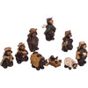 Kurt Adler Resin Christmas Nativity Figurines, Bears (Set of 9)