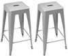 Sunjoy Group (#S-DNC1267PST) Stackable Metal Barstool, Silver, 26" Damaged (Pack of 2)