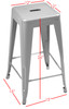 Sunjoy Group (#S-DNC1267PST) Stackable Metal Barstool, Silver, 26" Damaged (Pack of 2)