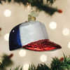 Old World Christmas Glass Blown Christmas Ornament, Baseball Cap (With OWC Gift Box)