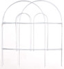 Origin Point Metal Garden Border Round Folding Fence, White, 18-Inch x 8-Feet