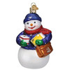 Old World Christmas Glass Blown Christmas Ornament, USPS Snowman (With OWC Gift Box)