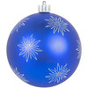 Christmas By Krebs Decorative Ball Ornaments, Blue & Silver, 6" (Pack of 8)