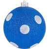 Christmas By Krebs Decorative Ball Ornaments, Blue & Silver, 6" (Pack of 8)