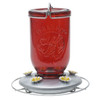 Perky-Pet Red Mason Jar Glass Hummingbird Feeder, 32oz Capacity