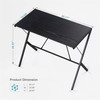 Mehoom Modern Metal Study Desk for Home Office, Table, Black, 35.4"
