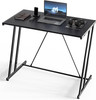 Mehoom Metal Modern Computer Study Desk for Home Office, Table, Black, 35.4"