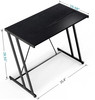 Mehoom Metal Modern Computer Study Desk for Home Office, Table, Black, 35.4"