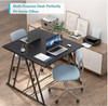 Mehoom Metal Modern Computer Study Desk for Home Office, Table, Black, 35.4"