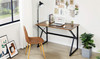 WOHOMO Small Computer K-Shaped Desk for Home Office Desk Table, Caramel, 47"