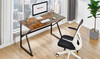 WOHOMO Small Computer K-Shaped Desk for Home Office Desk Table, Caramel, 47"