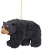 Kurt Adler Plush Black Bear Ornament, 4.5"
