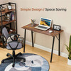 Coavas Computer Desk for Home Office, Modern Wood, Rustic Walnut, 39"