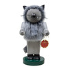 Steinbach Wooden Chubby Nutcracker Collection, German Christmas Decoration, Furry Wolf, 11.5"