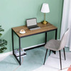 Green Forest Small Modern Computer Study Desk For Home Office, Dark Brown, 39"