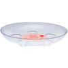 Curtis Wagner Plastics Clear Designer Series Heavy Plant Saucers, Footed — 8”