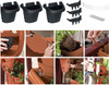 Bloem Hanging Outdoor Planter/ Flower Pot Garden System, Brown (3 Piece)