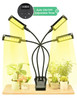 Garden Elements 4 Heads Grow Light Growing Lamp for Indoor Plant Hydroponics, 96W LED, Black