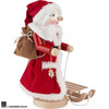 Steinbach Volkskunst Handmade Wooden Nutcracker, Mrs. Santa with Sleigh, 14"