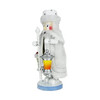 Steinbach Wooden Big Nutcracker Collection, White Christmas Santa, 17.7"