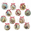Kurt Adler Decoupage Ball Ornament,12 Days of Christmas, 3.5in (Pack of 12)
