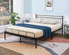 Garden Elements Luna Metal Modern Bed Storage Frame For Kids, Teens, Bedroom, Black - Full Sized