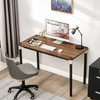 GreenForest Computer Desk Home Office Writing Small Desk, Modern Simple PC Table, Sturdy Workstation, Walnut, 47"