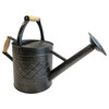 Gardener Select Diamond Standard Garden Metal Watering Can, Black, 3.5 Liters