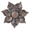 Exhart Kinetic Flower Garden Spinner – Dual Petal Bronze Metal Wall Art & Garden Stake, 12"