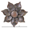 Exhart Kinetic Flower Garden Spinner – Dual Petal Bronze Metal Wall Art & Garden Stake, 12"