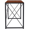 Coavas Writing Computer Desk Modern Simple Study Desk Industrial Style Folding Laptop Table for Home Office Notebook, Walnut Brown, 40"