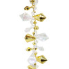 Kurt Adler Plastic Faceted Twinkling Beaded Garland, Iridescent and Gold, 9ft