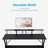 Greenforest Home Office Desk W/ Monitor Shelf, Computer/Gaming Desk, Black, 47"