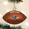 Old World Christmas Glass Blown Ornament, Baltimore Raven Football (With OWC Gift Box)