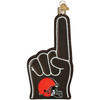 Old World Christmas Glass Blown Ornament For Christmas Tree, Cleveland Browns Foam Finger (With OWC Gift Box)