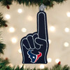Old World Christmas Glass Blown Ornament For Christmas Tree, Houston Texans Foam Finger (With OWC Gift Box)
