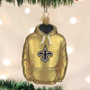 Old World Christmas Glass Blown Ornament For Christmas Tree, New Orleans Saints Hoodie (With OWC Gift Box)