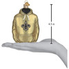 Old World Christmas Glass Blown Ornament For Christmas Tree, New Orleans Saints Hoodie (With OWC Gift Box)