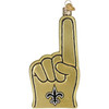 Old World Christmas Glass Blown Ornament For Christmas Tree, New Orleans Saints Foam Finger (With OWC Gift Box)