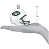 Old World Christmas Glass Blown Ornament For Christmas Tree, New York Jets Helmet (With OWC Gift Box)