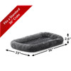 Midwest Quiet Time Bolster/Sheepskin Medium Dog Bed, Grey, 36" L X 23" W