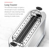 Russell Hobbs Glass Accent Long Toaster, Silver & Stainless Steel, 2-Slice